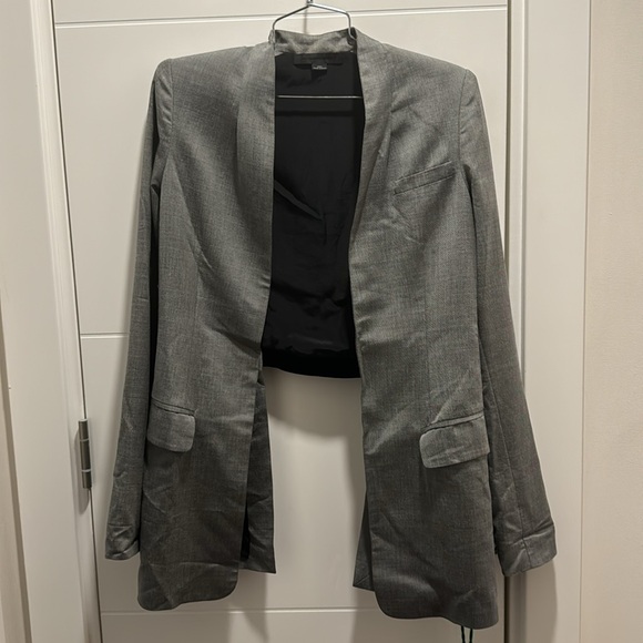 Alexander Wang Gray blazer. With black velvet back - Picture 2 of 8